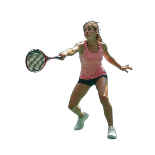 woman, hitting, badminton, ball transparent PNG cut-out