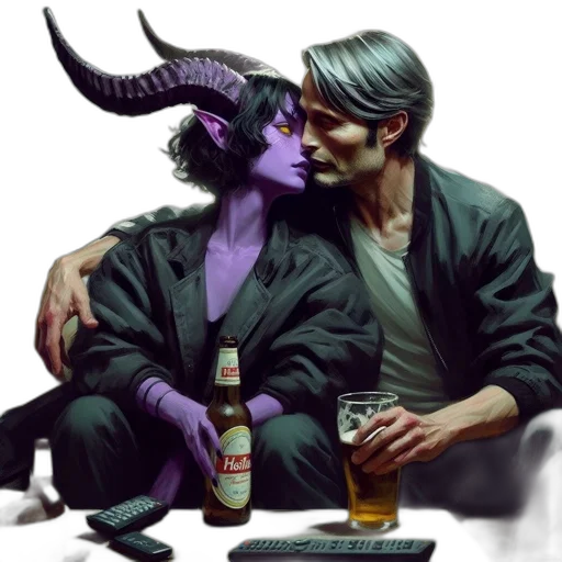 concept art, fantasy art, cyberpunk, pixel art transparent PNG cut-out