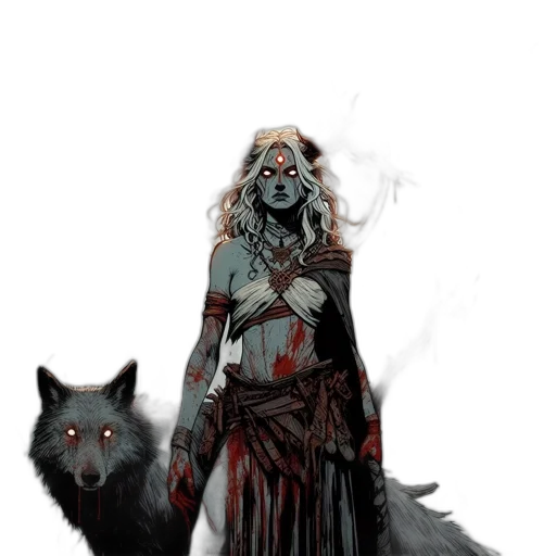 creature, staff, fantasy art, concept art transparent PNG cut-out
