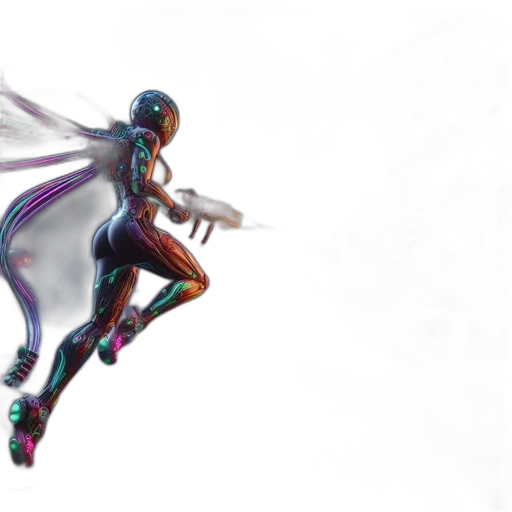 robot, concept art, 3d render, fantasy art transparent PNG cut-out