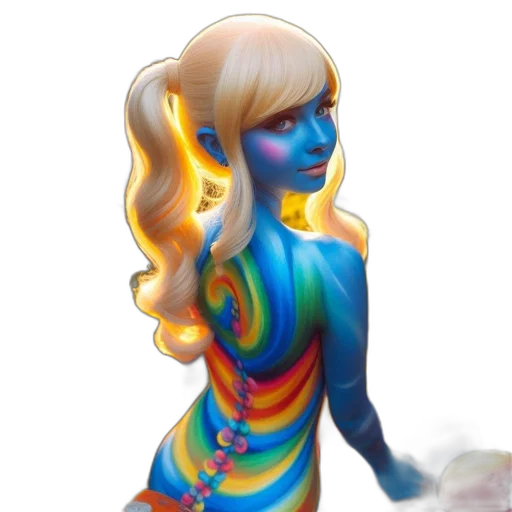 hair, dress, mask, face transparent PNG cut-out