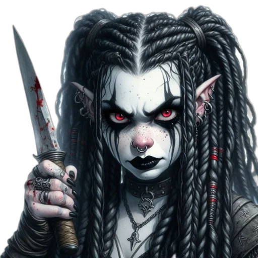 hair, staff, weapon, fantasy art transparent PNG cut-out