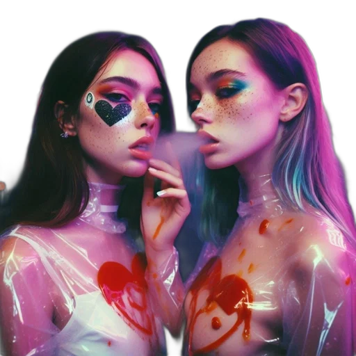 mask, jewelry, face, vaporwave transparent PNG cut-out