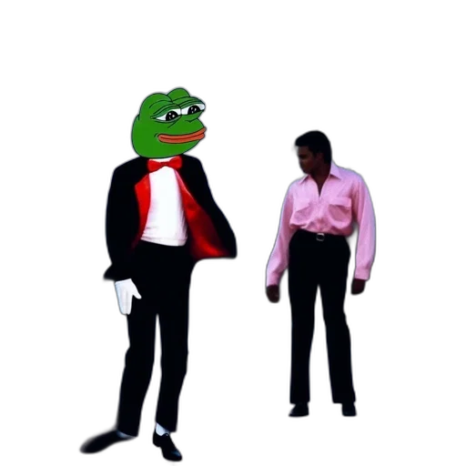 jacket, staff, robot, vaporwave transparent PNG cut-out