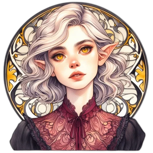 face, crown, dress, staff transparent PNG cut-out