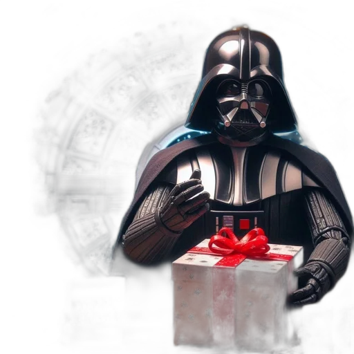 3d render, darth, vader, celebrates transparent PNG cut-out