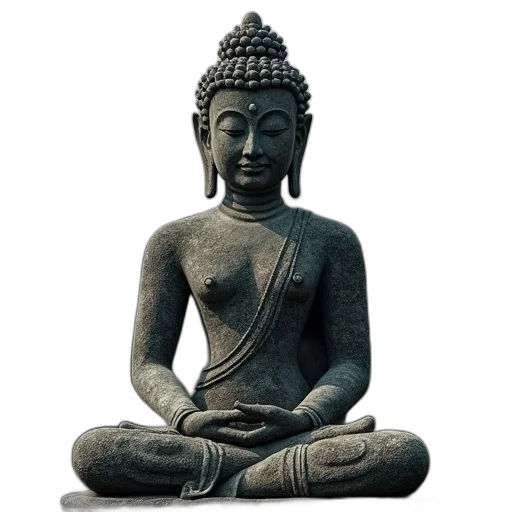 staff, 3d render, photorealistic, buddha transparent PNG cut-out