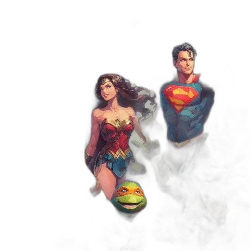 comic book art, concept art, fantasy art, pixel art transparent PNG cut-out