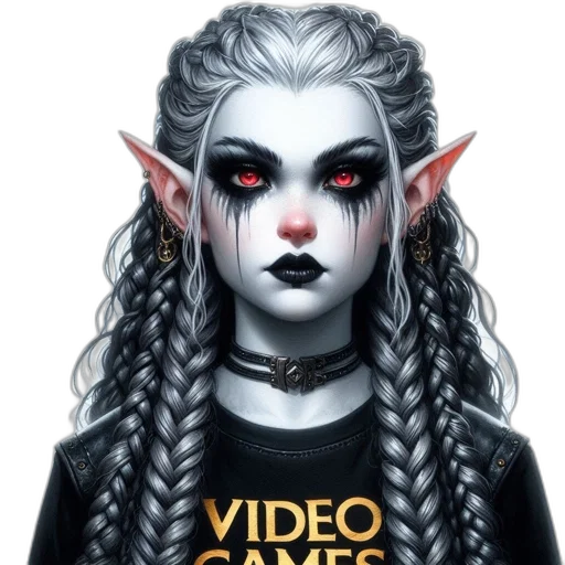 face, hair, staff, creature transparent PNG cut-out
