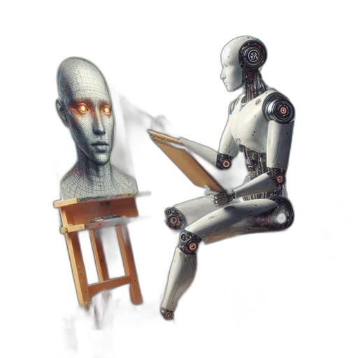robot, furniture, face, concept art transparent PNG cut-out