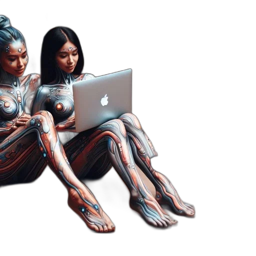 robot, cyberpunk, concept art, fantasy art transparent PNG cut-out