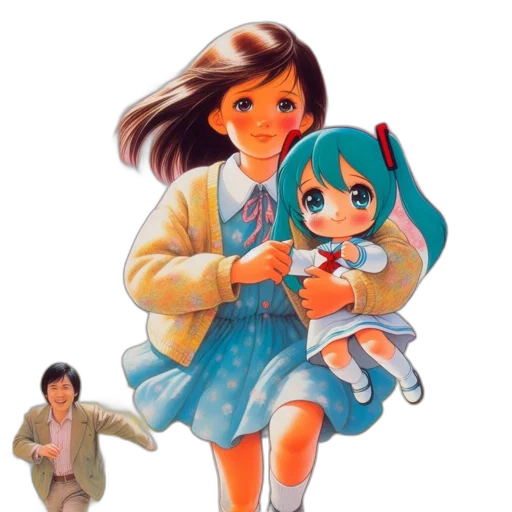 dress, jacket, robot, weapon transparent PNG cut-out