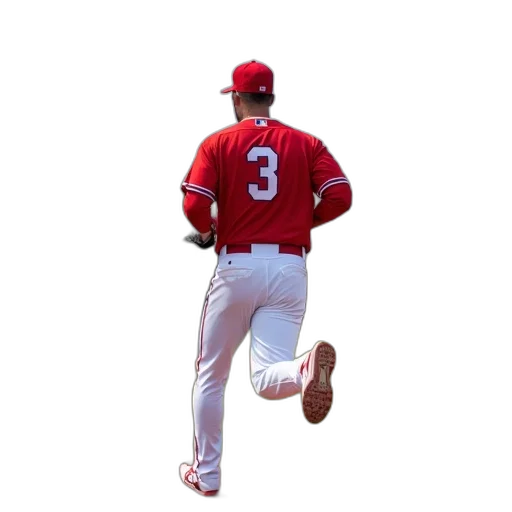 animal, baseball, player, red transparent PNG cut-out