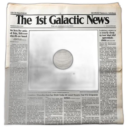 robot, outer space, newspaper, page transparent PNG cut-out