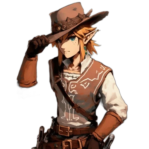 hat, staff, weapon, jacket transparent PNG cut-out