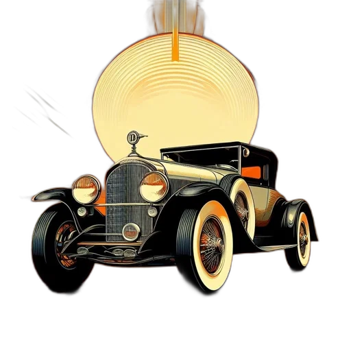 car, concept art, photorealistic, fire transparent PNG cut-out