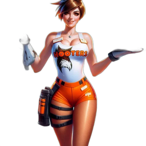 dress, robot, staff, weapon transparent PNG cut-out