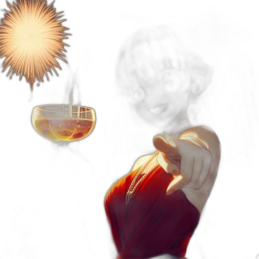 crown, bottle, dress, staff transparent PNG cut-out