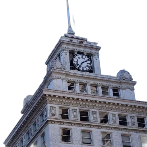 building, staff, clock, tower transparent PNG cut-out