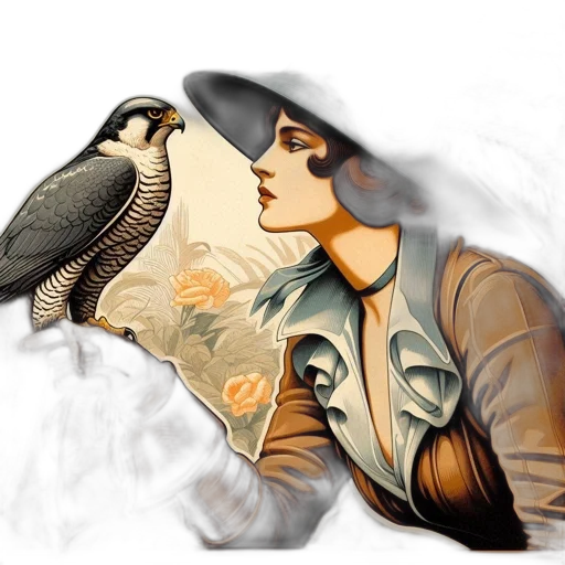 hat, jacket, jewelry, photorealistic transparent PNG cut-out