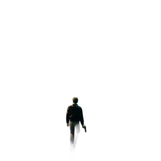 robot, creature, jacket, staff transparent PNG cut-out