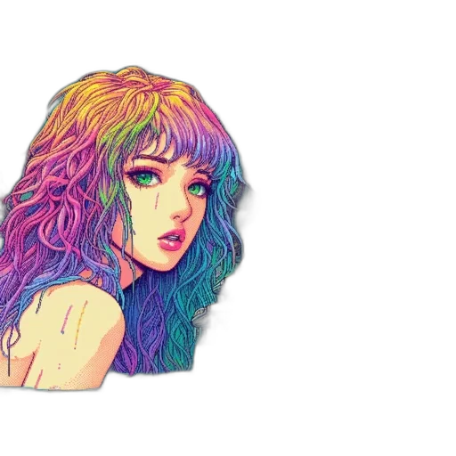 hair, jacket, dress, face transparent PNG cut-out