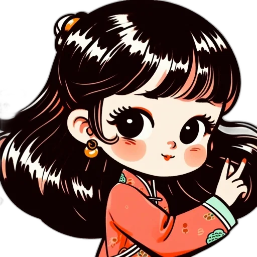 staff, cartoon, anime, pixel art transparent PNG cut-out
