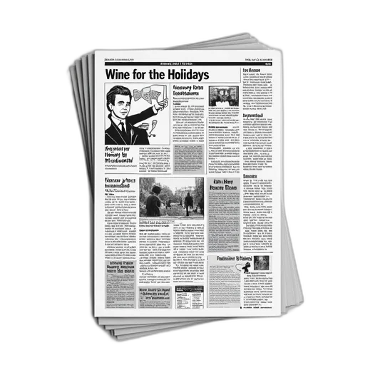 black, white, newspaper, page transparent PNG cut-out