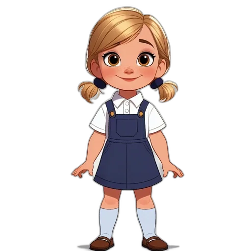staff, dress, cartoon, 3d render transparent PNG cut-out