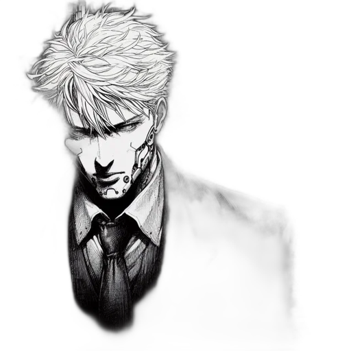 face, mask, staff, comic book art transparent PNG cut-out