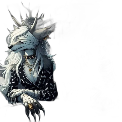 dragon, mask, creature, hair transparent PNG cut-out