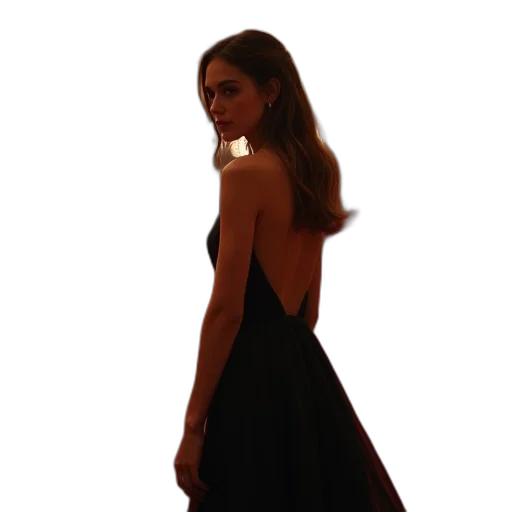 dress, jewelry, staff, crown transparent PNG cut-out