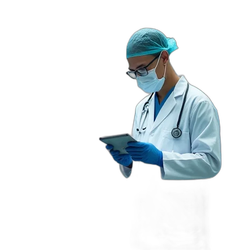 staff, robot, several, doctors transparent PNG cut-out