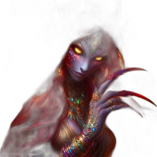 creature, jewelry, staff, mask transparent PNG cut-out