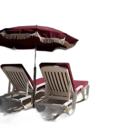 furniture, umbrella, 3d render, photorealistic transparent PNG cut-out