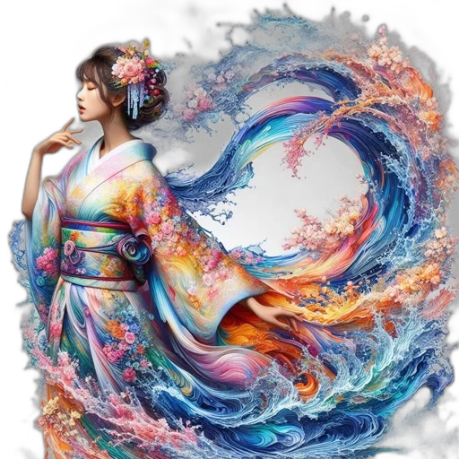 dress, dragon, fantasy art, photorealistic transparent PNG cut-out