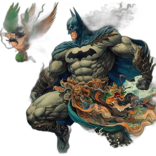 concept art, comic book art, fantasy art, green transparent PNG cut-out