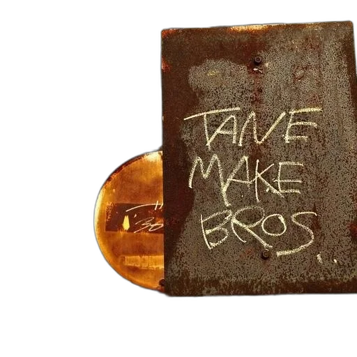 rusted, sign, words, tane transparent PNG cut-out
