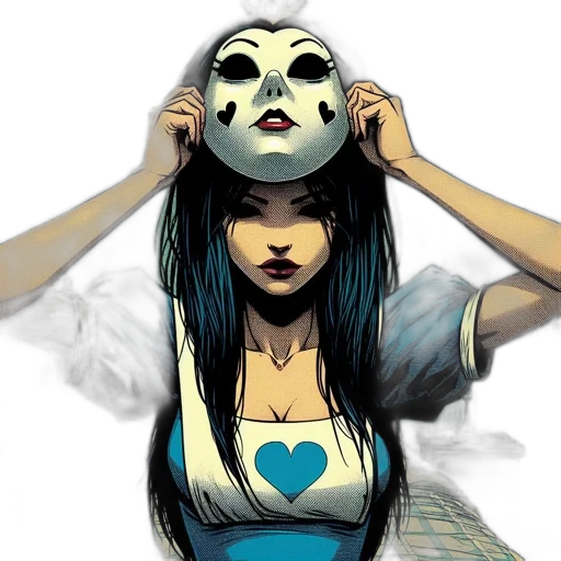 mask, comic book art, concept art, fantasy art transparent PNG cut-out
