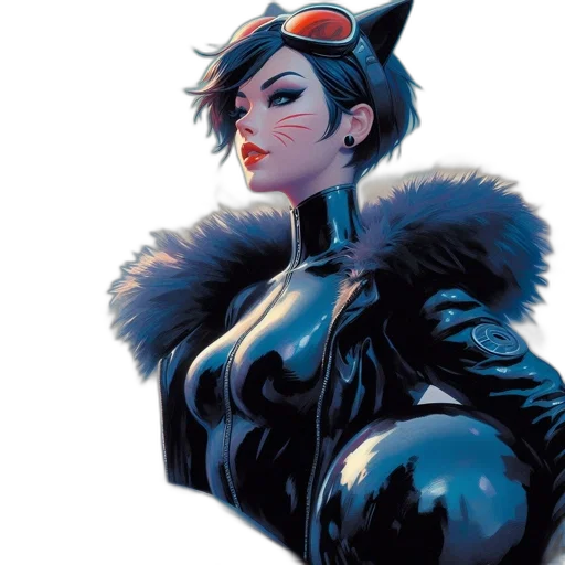 comic book art, concept art, cyberpunk, fantasy art transparent PNG cut-out