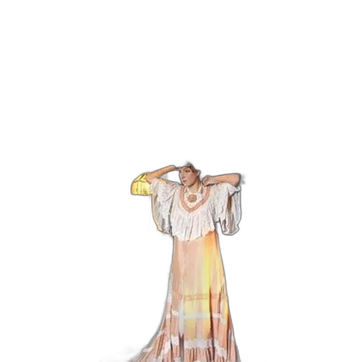 dress, staff, jewelry, hair transparent PNG cut-out