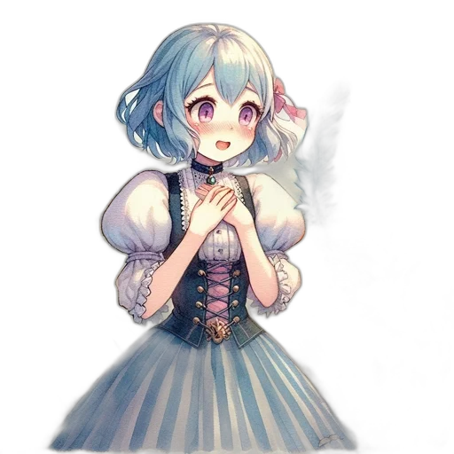 dress, staff, flower, weapon transparent PNG cut-out