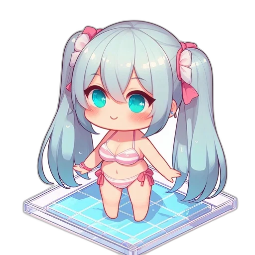 robot, creature, pixel art, vaporwave transparent PNG cut-out