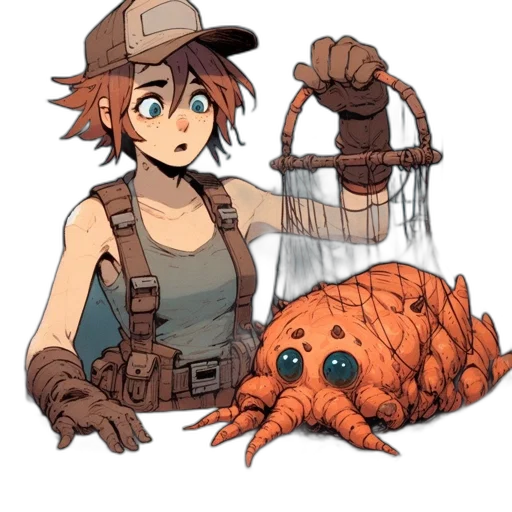 creature, animal, staff, weapon transparent PNG cut-out