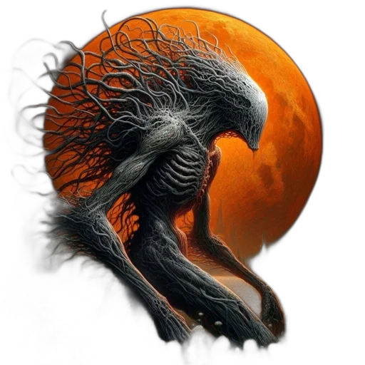 creature, dragon, hair, mask transparent PNG cut-out