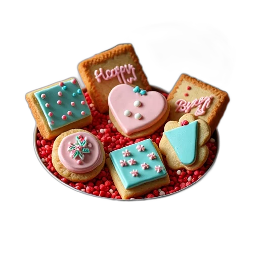 food, 3d render, happy, birthday transparent PNG cut-out