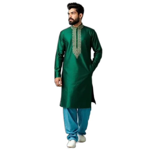 jacket, green, man, wearing transparent PNG cut-out
