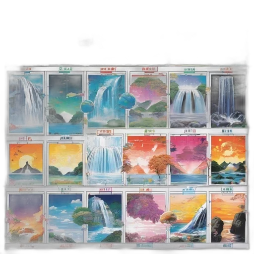 concept art, vaporwave, oil painting, watercolor transparent PNG cut-out
