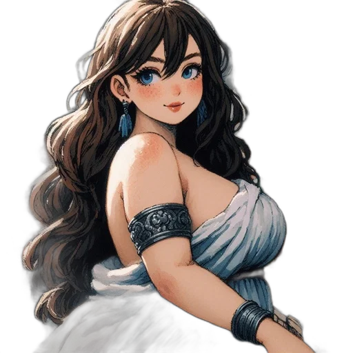 dress, crown, fantasy art, anime transparent PNG cut-out