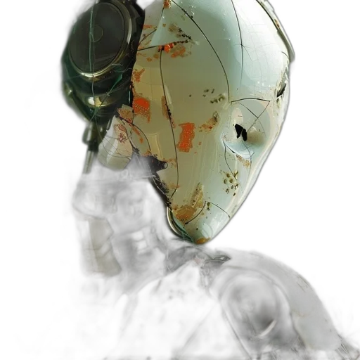 mask, robot, face, creature transparent PNG cut-out